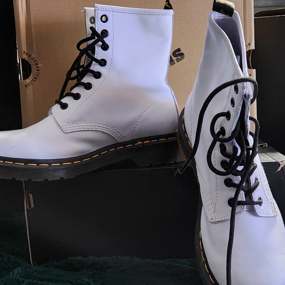White Doc Martens boot